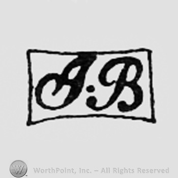 Letters AB inside a rectangle.