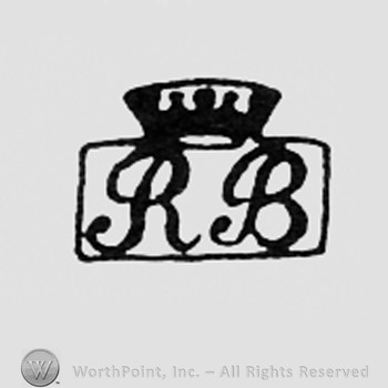 Letters RB inside a rectangle; crown above.