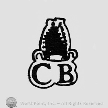 Shape like a bell above letters C and B.
