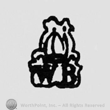 Shape like a bell above letters WB.