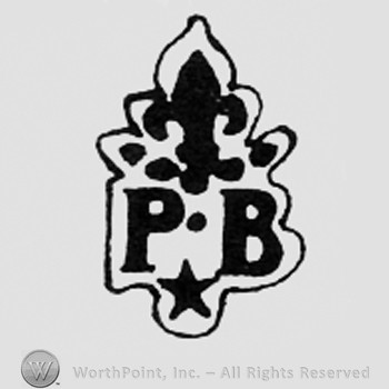Fleur-de-lis above letters PB; star bellow.