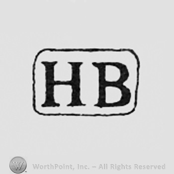 Letters H and B inside a frame like a rectangle.