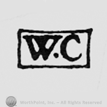 Letters WC inside a rectangle.