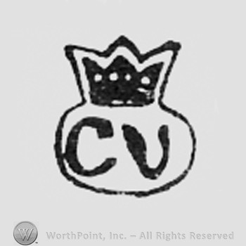 Crown above letters CV.