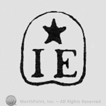 Star above letters IE all inside an oval.