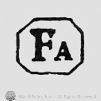 Letters FA inside a frame like a square.