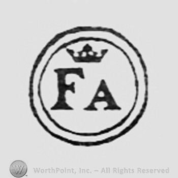 Crowned letters FA inside a circle.