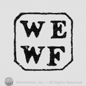 Letters WE and WF inside a frame like a square.