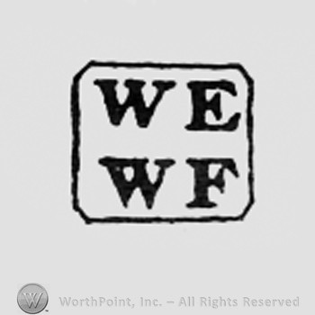 Letters WE and WF inside a frame like a square.