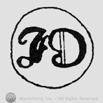 Letters FD inside a frame like a circle.