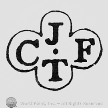 Letters CJFT inside a frame like a clover.