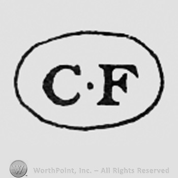 Letters CF inside an oval.