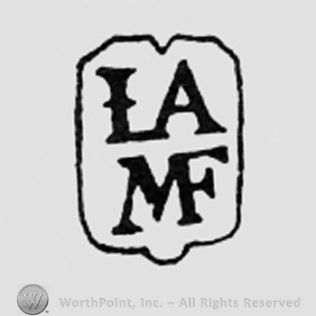 Letters LA and MF inside a frame like a shield.