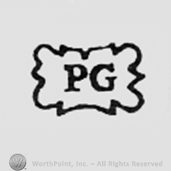 Letters PG inside a frame like a rectangle.