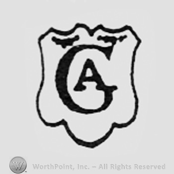 Letter A inside letter C, all on a shield.