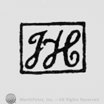 Letters JH inside a square.