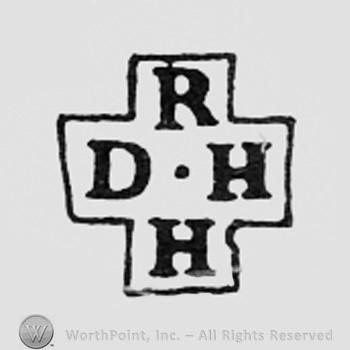 Letters RDHH inside a shape like a cross.