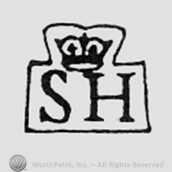 Crowned letters SH.