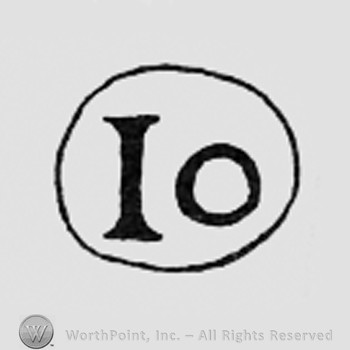 Letters IO inside an oval.