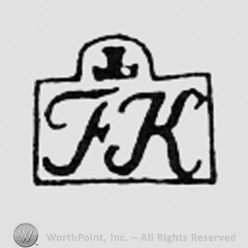 Letters FK and a fleur-de-lis above.