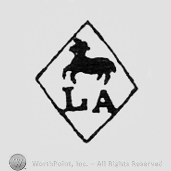 Letters LA and an animal above, all inside a diamond.