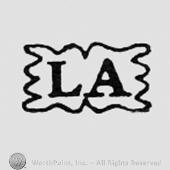 Letters LA on a label.