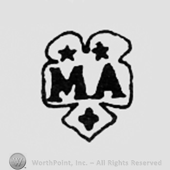Letters MA, two stars above and a cross bellow.