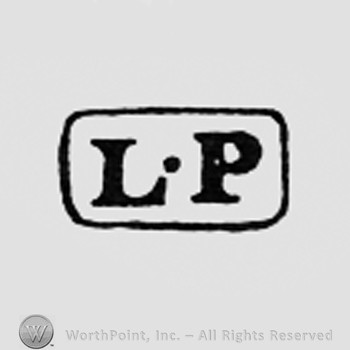 Letters LP inside a rectangle.