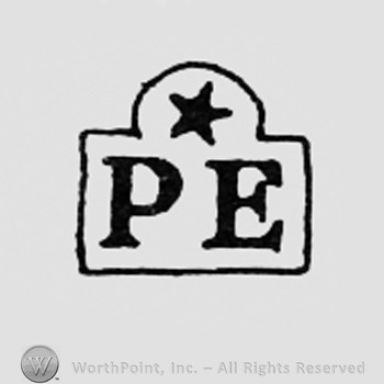 Star above letters PE.