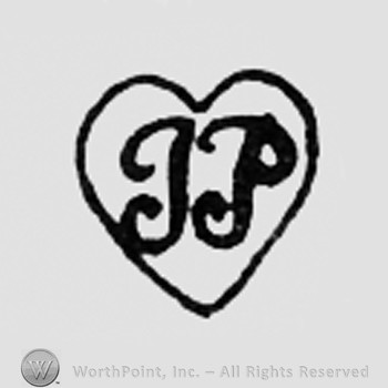 Letters JP inside a shape like a heart.