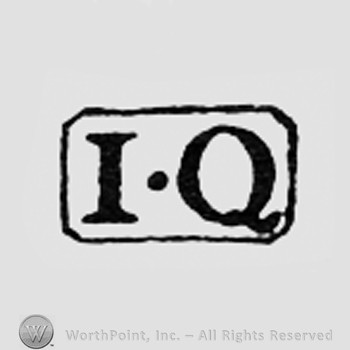 Letters IQ inside a rectangle.