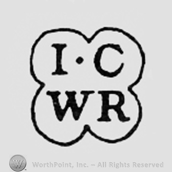 Letters IC WR inside a shape like a clover.