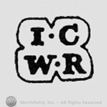Letters IC WR inside a shape like a clover.