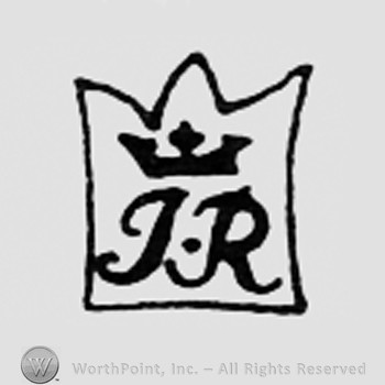 Crowned letters JR on a shield.