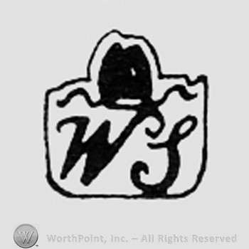 Shape like a crown above letters WS.