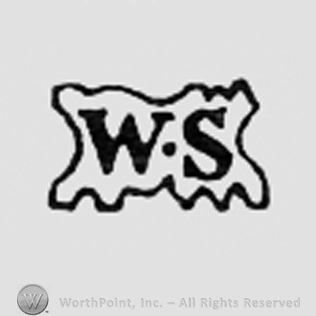 Letters WS inside a shape like a rectangle.