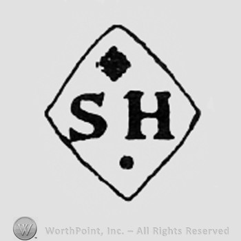 Letters SH and a little diamond, all inside a diamond.