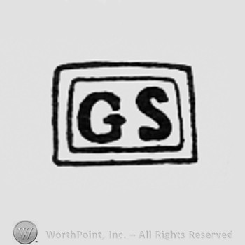 Letters GS inside a double square.