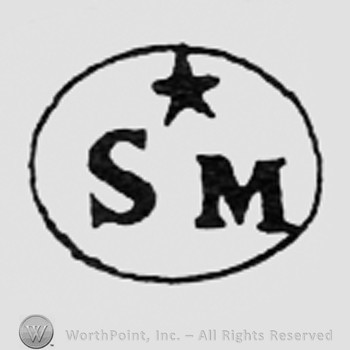 Letters SM and a star inside an oval.