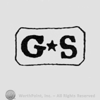 Letters GS inside a rectangle; star between the letters.