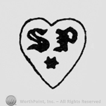Letters SP and a star inside a shape like a heart.