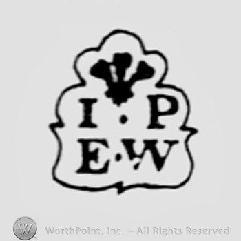 Fleur-de-lis above letters IP EW.