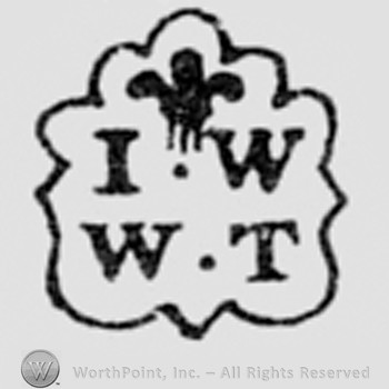 Fleur-de-lis above letters IW WT.