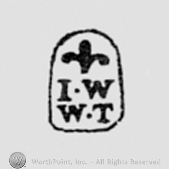 Fleur-de-lis above letters IW WT.