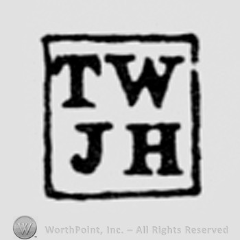Letters TW JH inside a square.