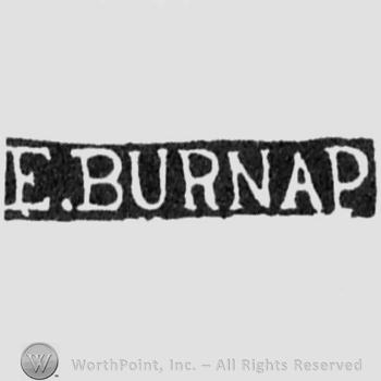 The name E. Burnap written with uppercase letters