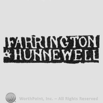 The name Farrington & Hunnewell written with uppercase letters on two rows