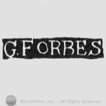The name G. Forbes written with uppercase letters