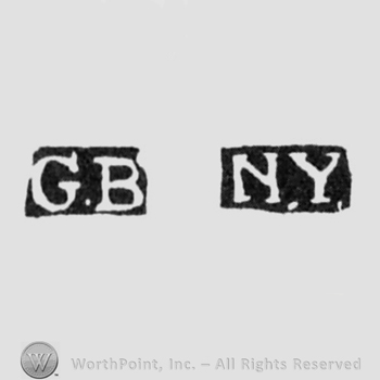 The letters GB and NY written in uppercase