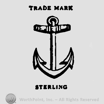 An anchor, Trade Mark written above, Sterling written below, all with uppercase letters